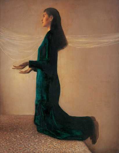 庞茂琨 1991年作 少女的祈祷